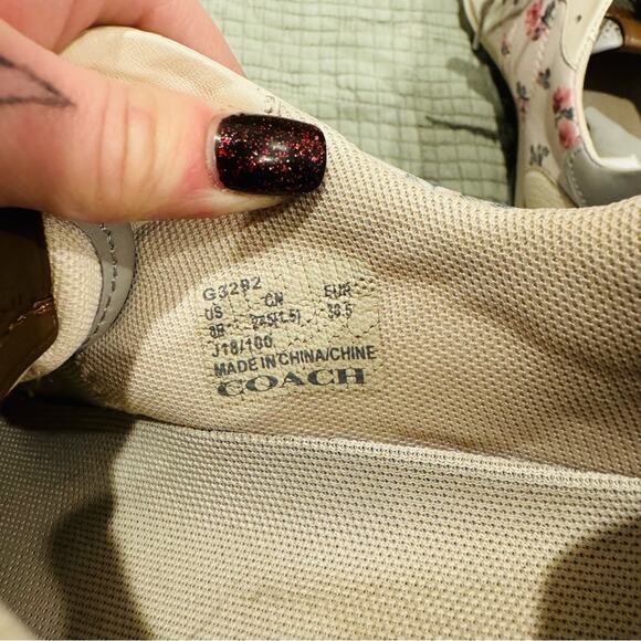 Coach Rose floral MXM Runner Sneakers woman’s 8 - Picture 9 of 10